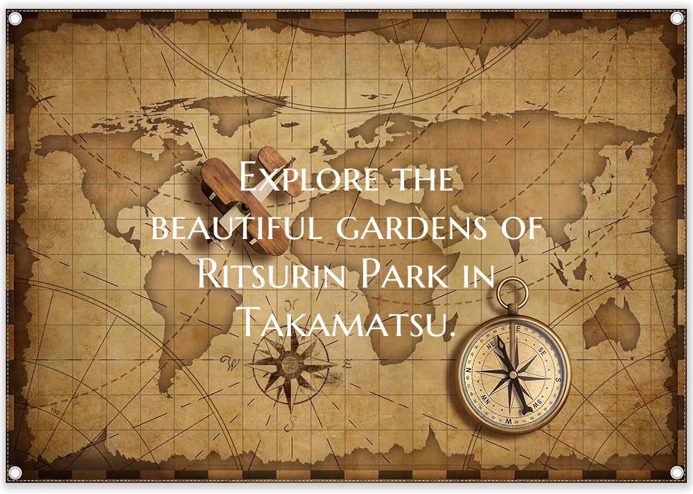 Explore the beautiful gardens of Ritsurin Park in Takamatsu.